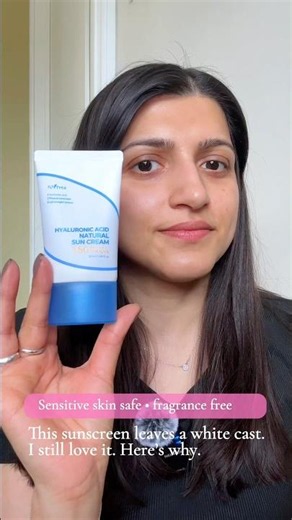 Isntree Hyaluronic Acid Natural Sunscreen try on and review #isntree #mineralsunscreen