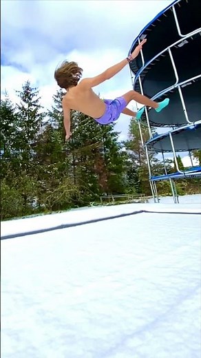 TRAMPOLIN vs SCHNEE!