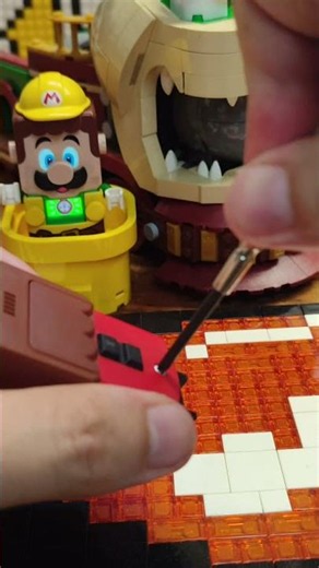 LOW Battery LEGO Mario CLASSIC HOW to Change?! SPEED | Can you do it faster? #shorts