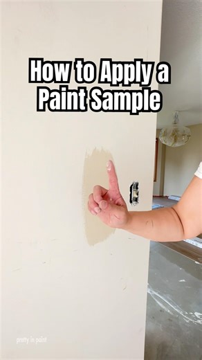 How to apply a paint sample for walls. Always roll! | Follow for DIY Paint Tips | Pretty In Paint