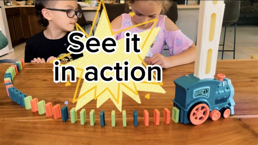 Watch See my kids reaction to this domino train on Amazon Live