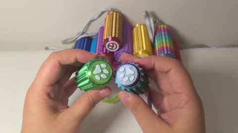 Little Ouchies Fidget Clicker (2 Pack) - Pain Stim Sensory Tool for ADHD Kids & Adults, Stress Relief Focus Keychain for Anxiety Autism, Portable Spiky Grippie Pocket Toy - Novelty Gifts for Friend
