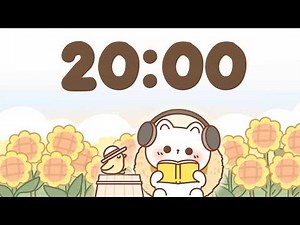 20 Minute Timer 🐱 Study Timer for Classroom Focus