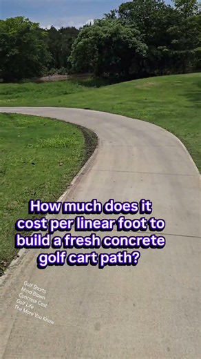 How Much Does A Concrete Golf Cart Path Actually Cost? #golfcourse #cartpath #shorts