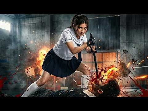 Cult Action Movie: Zombie virus hits campus. An exorcist girl slaughters her classmates!