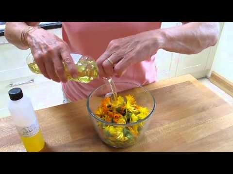 How to make marigold skin cream - oil preparation