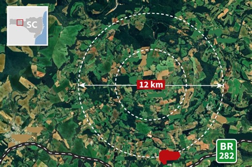 Cidade de SC foi erguida em cratera formada por asteroide