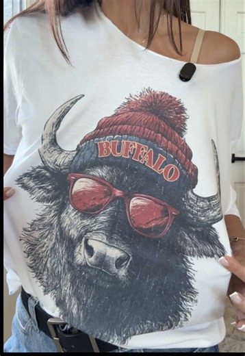 How to Cut a T-Shirt Off the Shoulder | Buffalo Bills Spirit Animal Tee