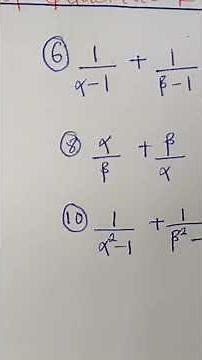 Roots of quadratic equations