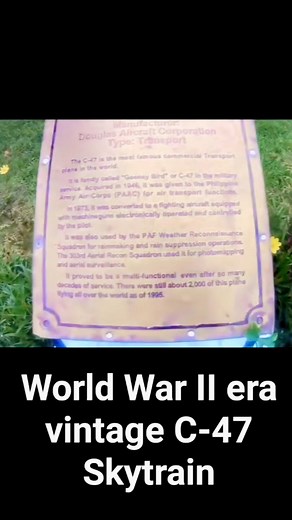 Douglas C-47 Skytrain 🛩 Perhaps no aircraft of World War II has been as durable or long-lived as the C-47 Skytrain. Utilizing Douglas Aircraft Company’s DC-3 civilian airliner airframe, it remains one of the most successful aircraft ever built. The DC-3 was the first aircraft to make civilian passenger travel reliable and profitable with the C-47 proving equally trustworthy in military service. A twin-engine, low-winged monoplane, the airframe included a light, all-metal alloy construction with