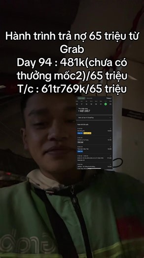 Day 94 : 481k #grab #grabfood #xeomcongnghe #cogangmoingay💪 #sinhvien