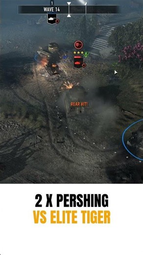 2 x Pershing vs Elite Tiger! Company of Heroes 3: Final Stand #shorts