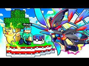 CUSTOM POKEMON Pixelmon SKYBLOCK CHALLENGE in Minecraft!