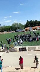 La afición del Toledo celebra la victoria en San Clemente