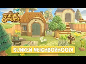 Springcore Sunken Villager Neighborhood 🌻 | Animal Crossing New Horizons