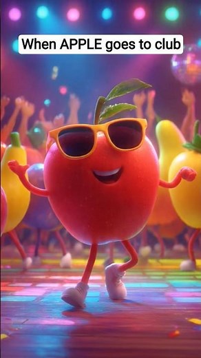 COLOURFUL APPLE DANCING IN THE CLUB😱!!