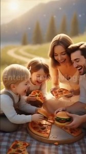 🌸Cute family Picnic kids Playing' Pizza & Tea Party,Nature family vlog, Heart-Touching Kids vlog✨❤️😍