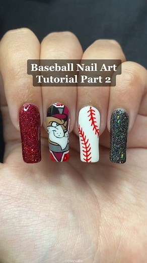 Baseball Nail Art Tutorial Part 2