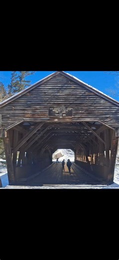 This covered bridge was incredible. Have some pictures and videos thrown together here, hoping to lend a good view of it, but there is nothing like seeing it in person! #newhampshire #Kancamagus #coveredbridge #beautiful #winter | Sam's Maine Homestead