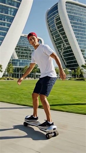 AI futuristic skateboard