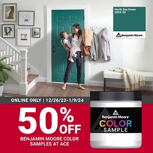 Give your home a refreshed look in the new year with savings on Benjamin Moore® color samples at Ace. | Ace Hardware