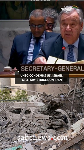 UN Secretary-General António Guterres has strongly condemned the massive joint US-Israeli military strikes against Iran. He called for an immediate cessation of hostilities and for countries to uphold international law and the UN Charter. Guterres also condemned Iran's subsequent retaliatory strikes of US interests in several countries in the Middle East. #sabcnews #UNSG #MiddleEastConflict #southafrican #following | SABC News