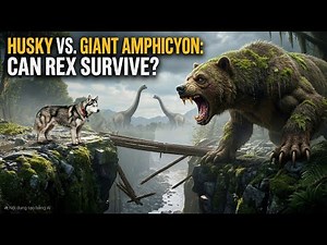 Husky vs. GIANT Prehistoric Bear Dog: Ultimate Survival Battle