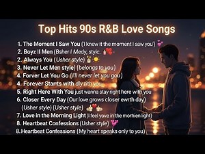 Top Hits 90s R&B Love Songs 💖 | Smooth Romantic Slow Jams (Usher, Boyz II Men, Aaliyah Vibes)
