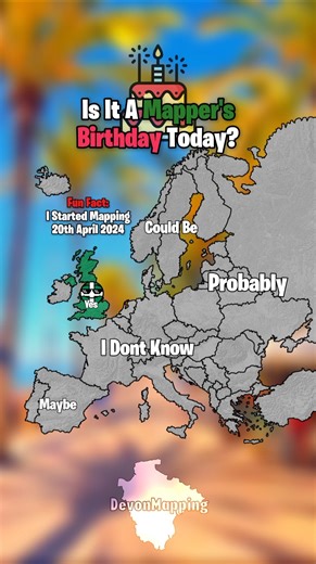 Is It A Mapper's Birthday Today? 🎂😀 #map #mapper #mapping #geography #history