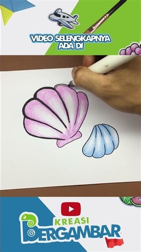 Gambar Kerang - Drawing Shell #gambar #drawing #coloring #kerang #shell #hewanlaut