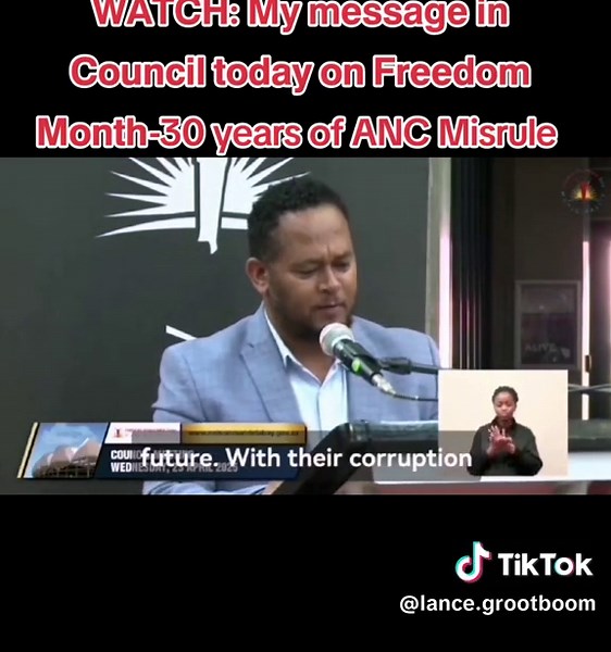 𝗪𝗔𝗧𝗖𝗛: 𝗠𝘆 𝗺𝗲𝘀𝘀𝗮𝗴𝗲 𝗶𝗻 𝗖𝗼𝘂𝗻𝗰𝗶𝗹 𝘁𝗼𝗱𝗮𝘆 𝗼𝗻 𝗙𝗿𝗲𝗲𝗱𝗼𝗺 𝗠𝗼𝗻𝘁𝗵 The ACDP believes we cannot truly celebrate Freedom Month while our residents continue to face exploitation and suffer from a lack of basic service delivery under 30 years of ANC misrule. I spoke out boldly in Council , watch and share this important message. #FreedomMonth #ACDP #TruthToPower #NelsonMandelaBay