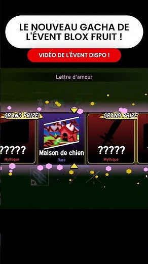 Le NOUVEAU GACHA (Nouvel Event DOG HOUSE) 🤯 | Blox fruits 🍇