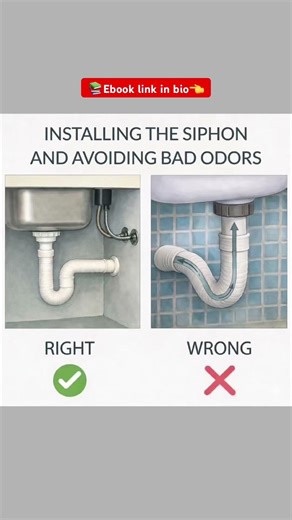 INSTALLING THE SIPHON AND AVOIDING BAD ODORS #shorts #civilengineering065 #viral