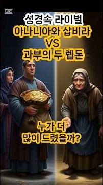 성경속 라이벌 | 아나니아와 삽비라 vs 과부의 두렙돈 | 누가 더 많이 드렸나 | 헌금