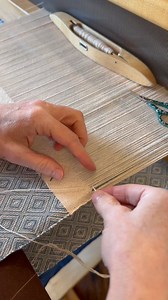 Hemstitching a dobby loom towel… #handwoven#weaving #handcrafted #hemstitching | Homestead Fiber Crafts