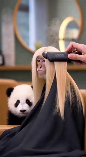 #viraltiktok #viralvideo #tiktokviral #monkey #hairstyles