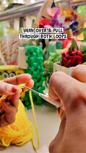 Single Crochet പഠിക്കാം! 🧶 Crochet Basics Part 5 #shorts #crochet #craft #fyp