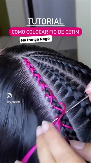 Tutorial de Como Passar Fio de Cetim na Trança