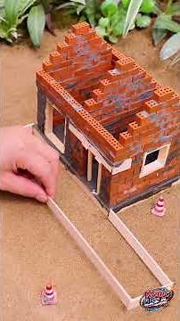 Building a Beautiful Mini House with Real Bricks! 🏡🧱 #minihouse #diyprojects