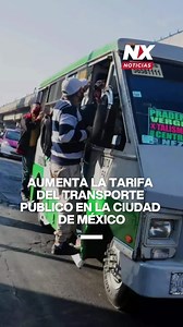 Aumenta la tarifa del transporte público en la Ciudad de México Desde este lunes entró en vigor el incremento de $1.50 en la tarifa de microbuses y vagonetas en la Ciudad de México, tras un acuerdo entre el gobierno capitalino y el gremio transportista. El ajuste busca mejorar el servicio, renovar unidades, dar mantenimiento y capacitar a los conductores. Sin embargo reconocieron que representa un sacrificio para los usuarios. La medida tomó por sorpresa a los ciudadanos, pues se implementó sin 
