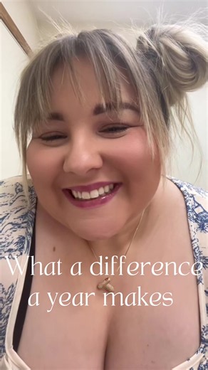 @Freya g l p one has changed my life. You can sign up too at the ⛓️‍💥 in my b I o. Not exactly a year, but you get the point. #transformation