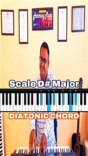 Scale D# Major Diatonic Chords #shorts #piano #chords