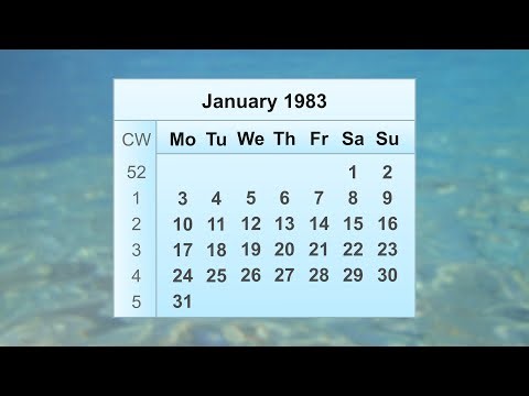 January 1983 Calendar