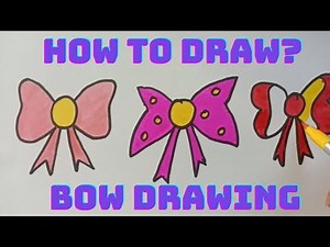 how to draw Bow easy step by step| Bow drawing for kids