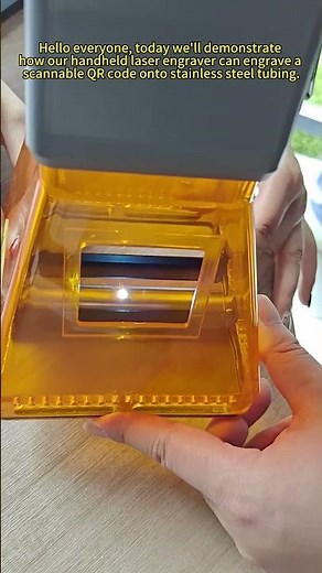 Handheld Laser Engraving | Scannable QR Codes on Stainless Steel Tubing 🔍✨
