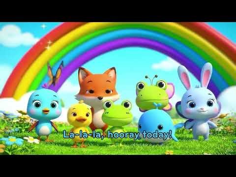 Learn Colors with Fun 🌈 1 Hour Rainbow Song Loop for Kids
