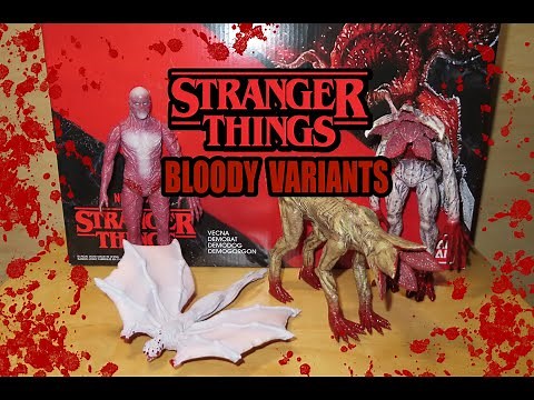 STRANGER THINGS Amazon Exclusive Bloody VECNA, DEMOGORGON, DEMOBAT, DEMODOG Bandai Vinyl Figure set