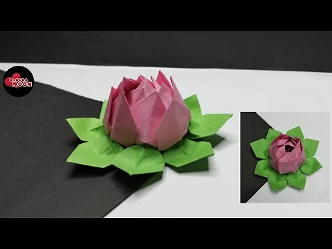 How to Make Origami Lotus Flower Step by Step | DIY Paper Lotus Flower Tutorial Easy