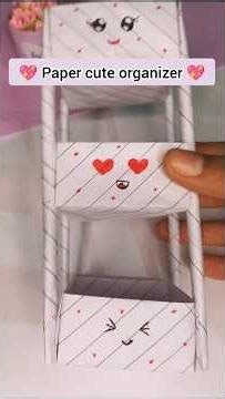 💖paper cute organizer💖#how to make cute paper organizer🤗#organizer #shorts #cute