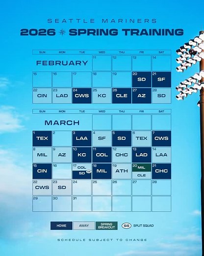 Hoy se anunció el calendario de Spring Training. Desde ya tenemos a la vista la antesala a la temporada 2026 #springtraining #LIVEIncentiveProgram #baseball | Miguel Riera